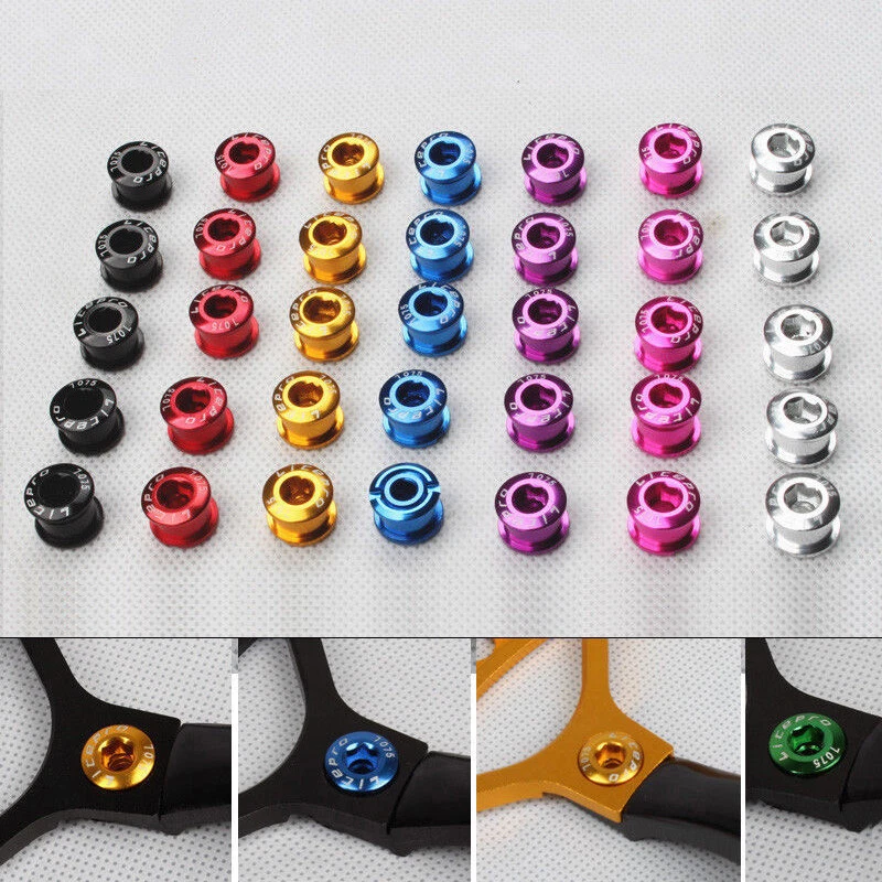 4/5PCS Litepro Bike Chainring Bolts Single/Double/Triple Speed Chain ring Screws - Image 2 of 4