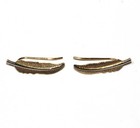 New 14k yellow white gold Leslie's Collection Feather Ear Climbers 1.7g ladies  — photo 4