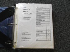 2003 Hummer H1 4WD Convertible Factory Parts Catalog Manual 6.5L Turbo Diesel