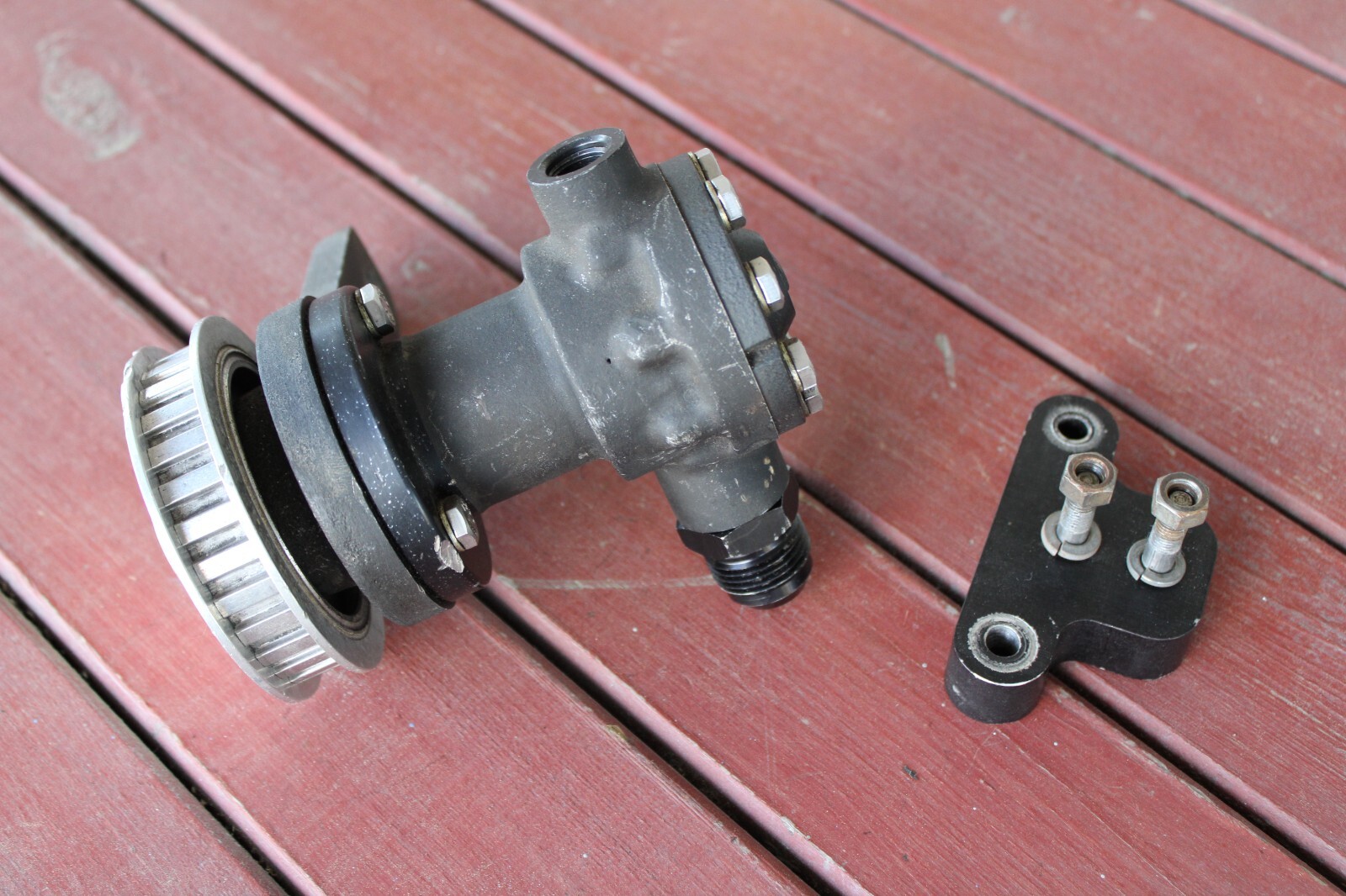 Enderle 80A Fuel Pump w/ Belt Drive , Bracket, Pulley, BBC, Used eBay