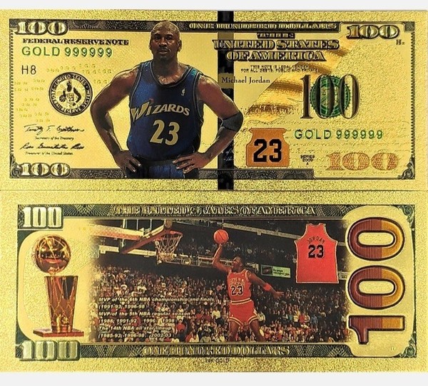 Michael Jordan billete conmemorativo.