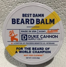Duke Cannon Supply Co. Best Damn Beard Balm (Redwood) - 1.6oz
