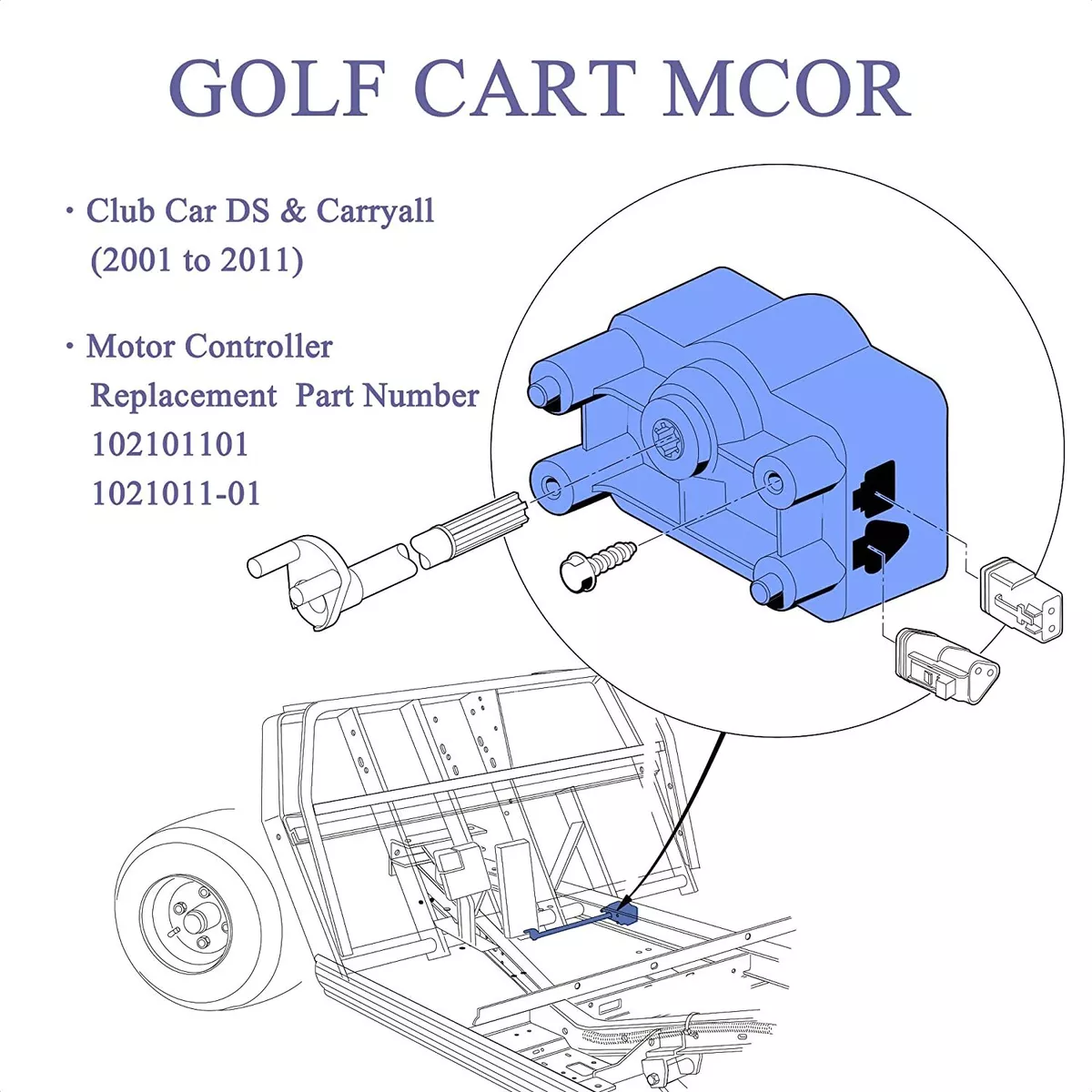 MCOR Throttle Potentiometer for Club Car DS & Carryall 2001-2011  Electric