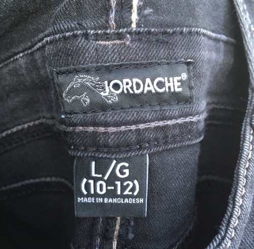 Jordache Girls Bib Overalls Silver Sequin Glitter Patches Size Large (10/12) NWT - Picture 9 of 12