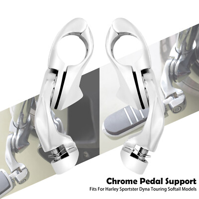 1-1/4'' 32mm Highway Short Angled Foot Peg Footrest Mount Kit For Harley Touring