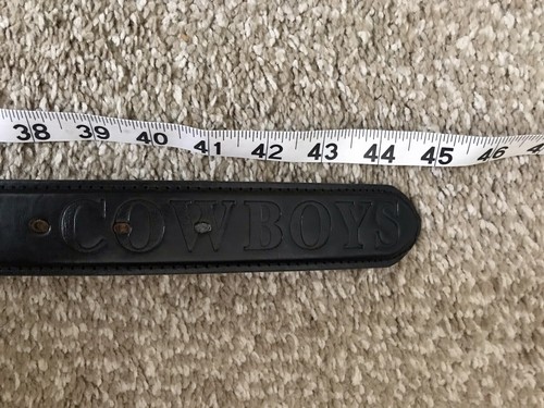 Dallas Cowboys NFL Football Black Genuine Leather Belt M - Picture 8 of 11