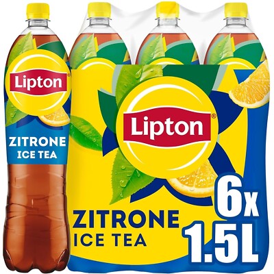 LIPTON ICE TEA Lemon- Zitrone EINWEG (6 x 1.25 l) incl.1,50  Pfand=1,72 /L