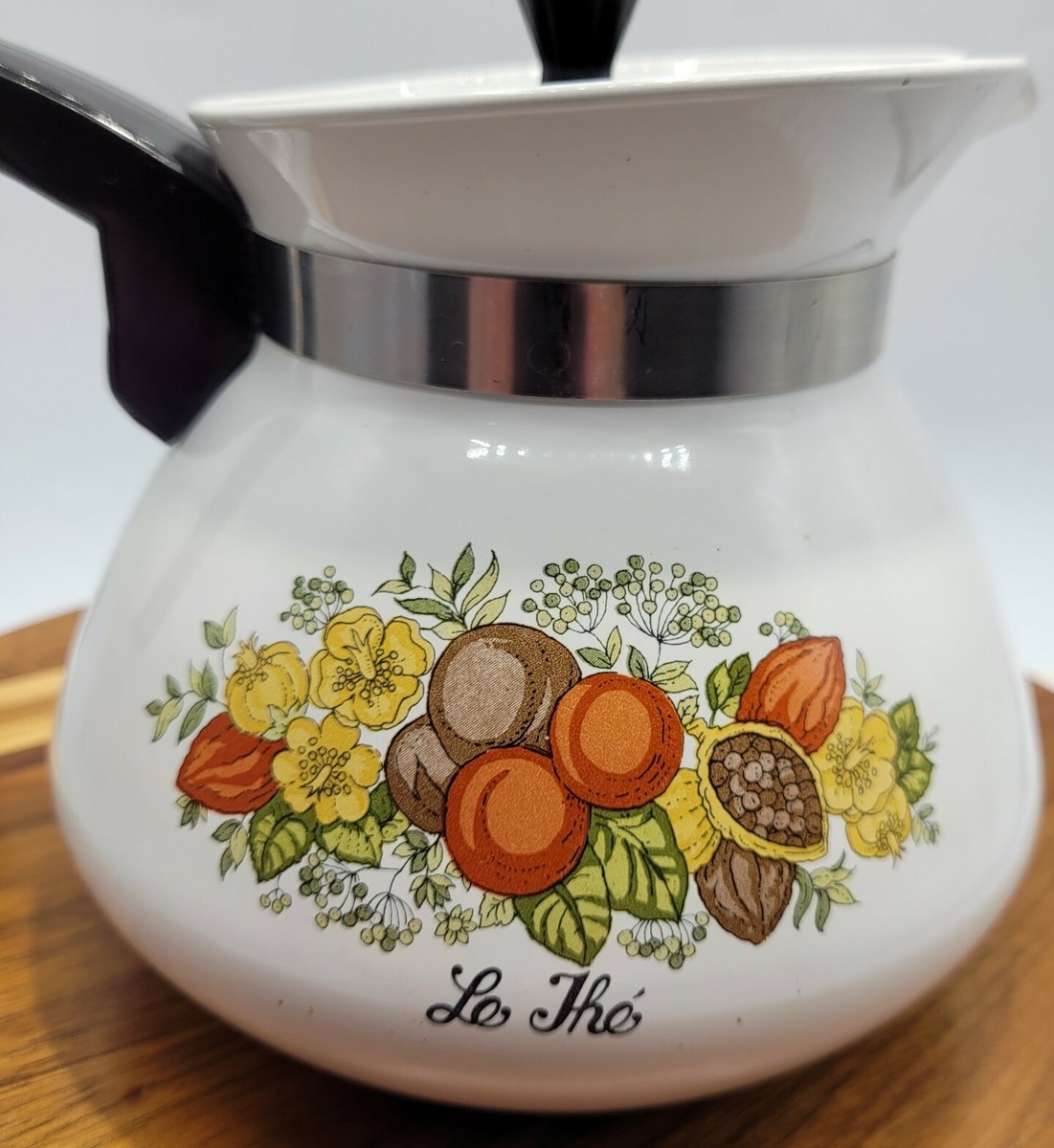 Vintage Corningware Teapot Spice Of Life 6 Cup #P 104 Farmhouse