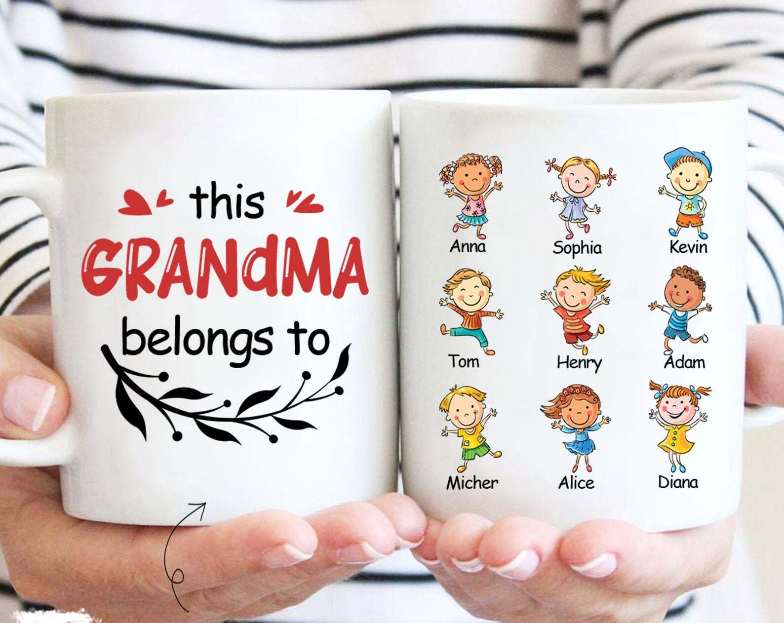 This Grandma Belongs To Mug Grandma Mug Personalized Mug Grandkids Mug Mother's