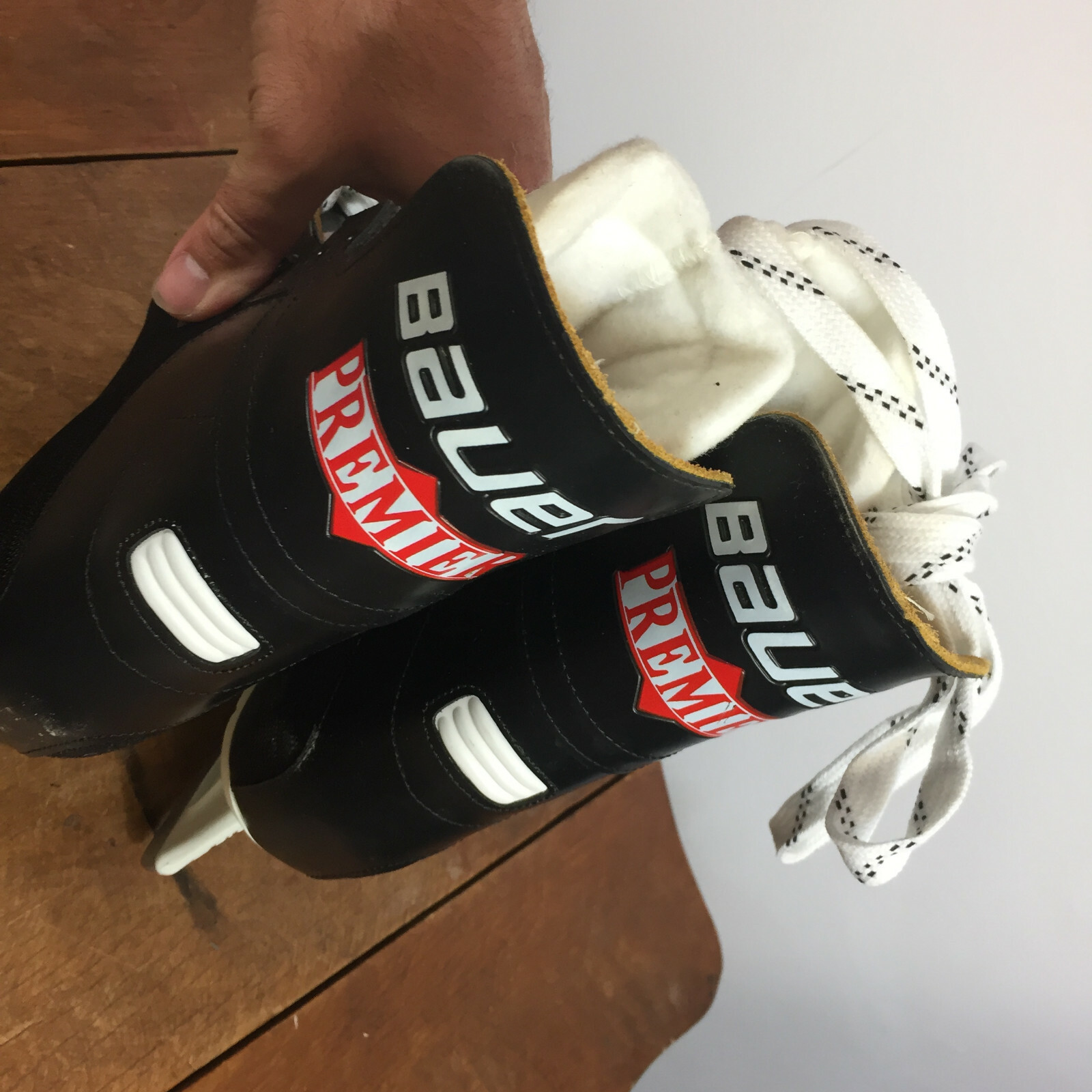 NOS New Vintage Bauer Premier Ice Hockey Skates Leather Canstar Adult 9