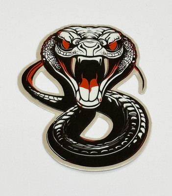 Red Eye Cobra - Laminated Sticker - 3'' | Mirror Reflect / Glossy Sticker