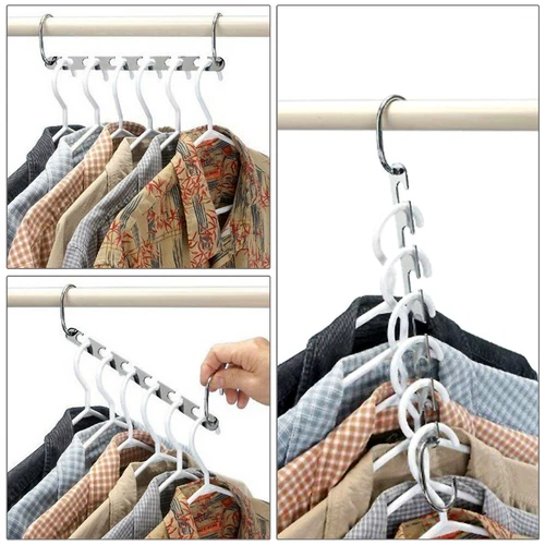 6Pcs Metal Wonder Closet Hanger Organizer Hook Space Saving Clothes Rack USStock - Picture 9 of 10