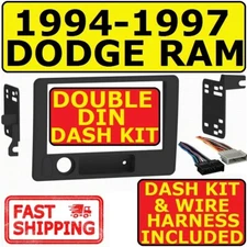 94-97 DODGE RAM DOUBLE DIN CAR RADIO STEREO INSTALLATION DASH KIT METRA 95-6555B