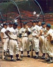 Great Brooklyn Dodgers Color , Campy, Jackie, Reese, Hodges, Snider 8x10 PHOTO
