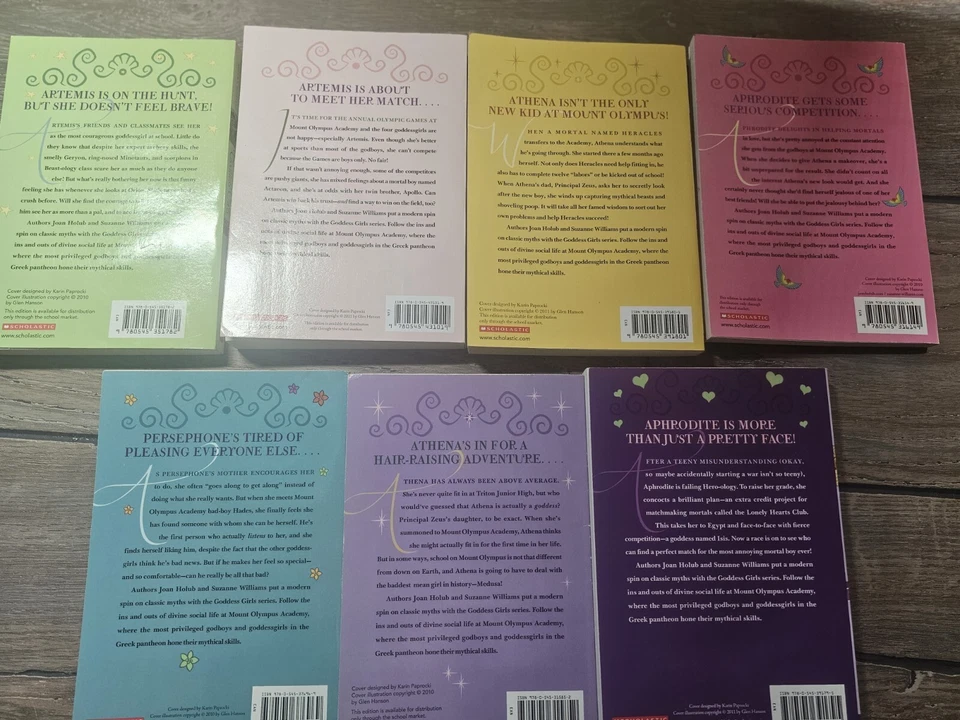 Lot-7 Goddess Girls paperback books-Joan Holub/Suzanne Williams-Scholastic Foto 2 de 4