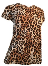 Victoria's Secret Pink Tee Leopard Print Stretch 100 Cotton T -Shirt XS