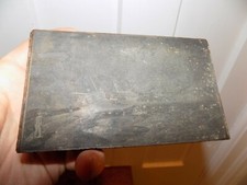 Vintage John F Hart Wood Block Print Carved Mold of Man with Grounded Ship