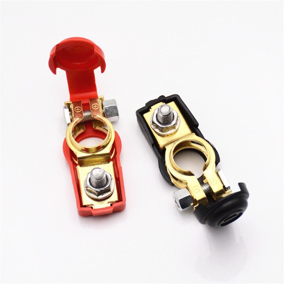 New Car Battery Terminal Connector Clamp Clip Negative Positive Red