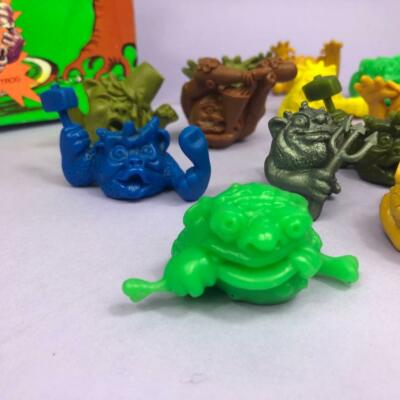 Vintage Mini Boglins PVC Toy Figures & Original Box Chief Silver