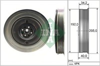 Ina Riemenscheibe Kurbelwelle FüR Volvo V60 I V70 Iii Xc60 Xc70 Ii S80 S60 V40