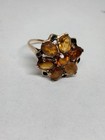 Vintage Citrine 14 K Gold Ring Cluster — photo 2