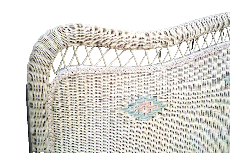 60837 HENRY LINK Cabecero Cama King Size Mimbre Romántico Shabby Foto 3 de 4