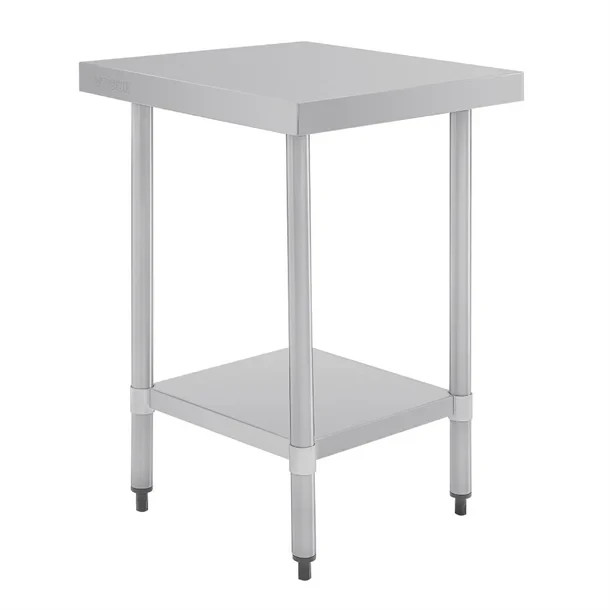 Vogue Stainless Steel Prep Table without Upstand 600mm x 700mm GJ500  Catering