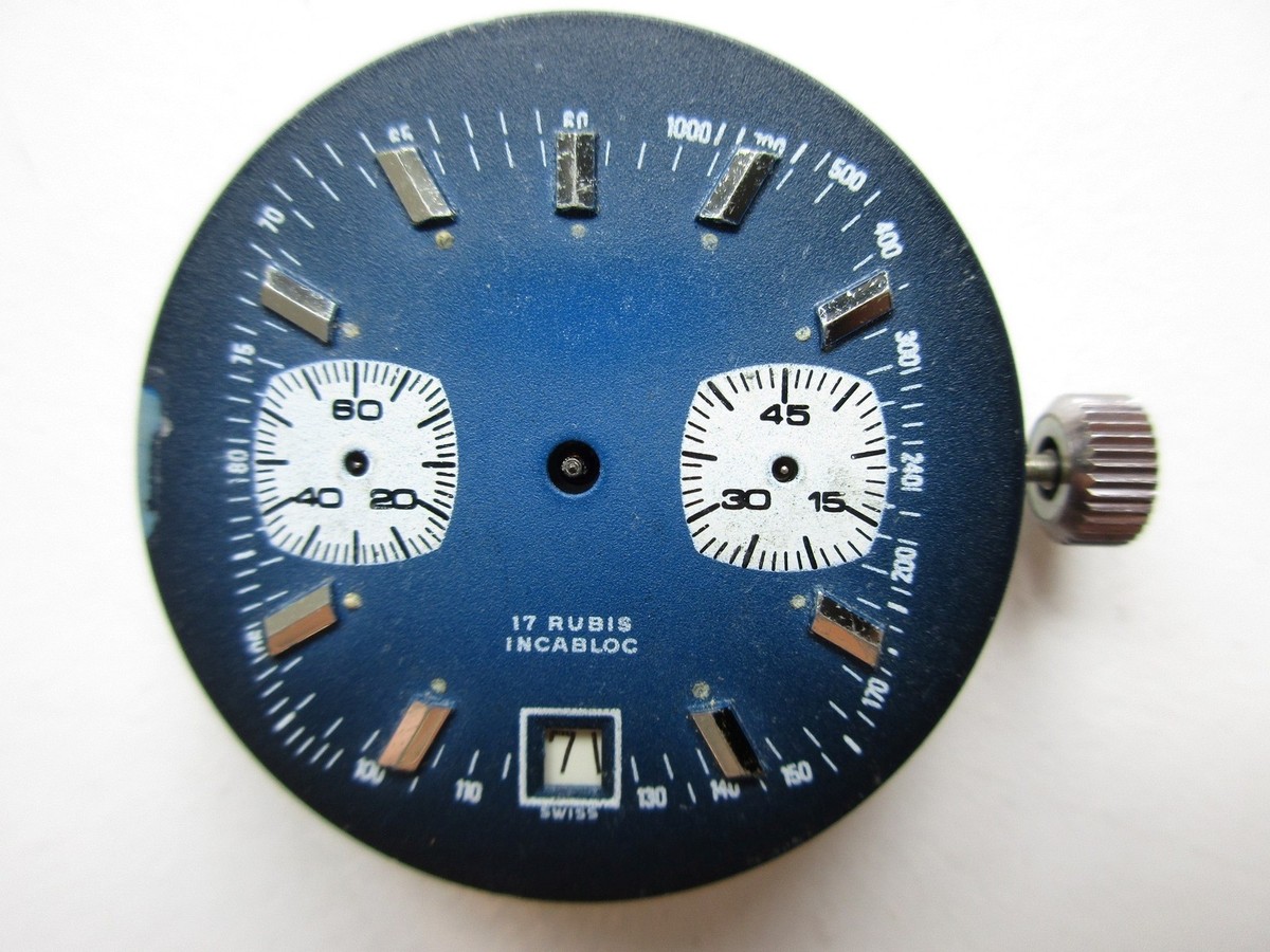 Cadran Chronographe Original Pour Mouvement Valjoux 23 – Diamètre 34.45 Mm – Neuf