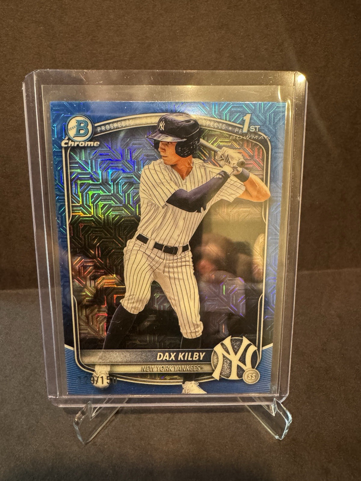 2025 Bowman Draft Dax Kilby #BDC-146, Blue Mojo Refractor /150, Yankees