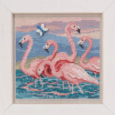 MILL HILL Buttons Beads Kit Counted Cross Stitch FLAMINGOS MH14-1916