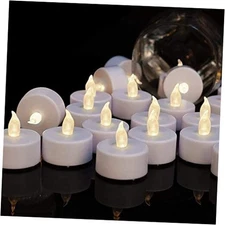 Tea Lights Flameless Battery Operated Candles-LED Flickering 24pack Warm White