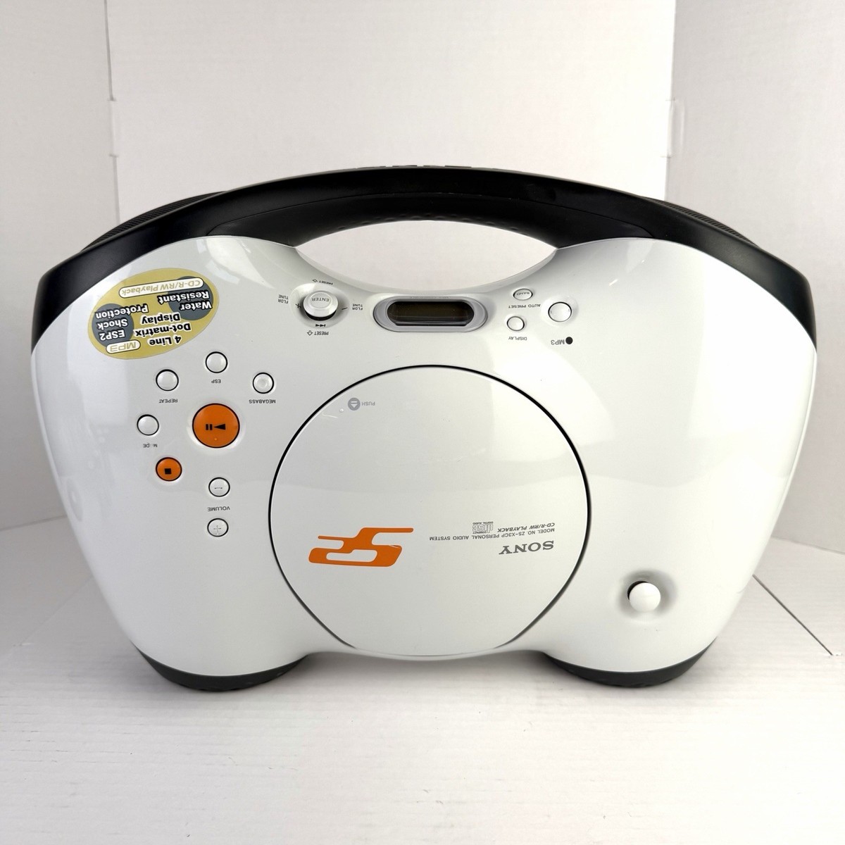 Sony ZS-X3CP S2 Sports Boombox CD Player AM/FM Radio MP3 Water
