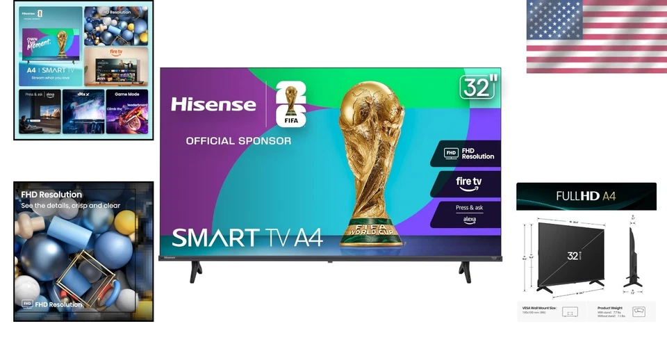 32" Class A4 Series Smart Fire TV - Alexa, DTS Virtual: X - Image 2 of 4