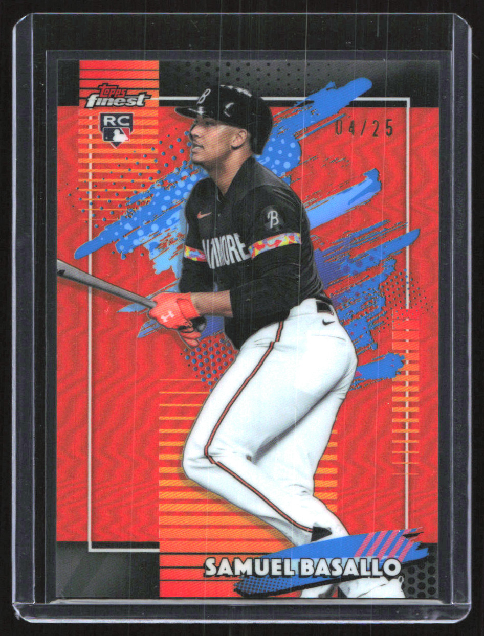 2026 Topps Finest Samuel Basallo RC Orange Refractor /25 Uncommon Orioles