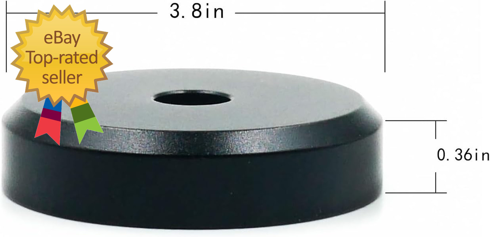 45 Record Adapter Aluminum 45 RPM Adapter for Record Player (Black)