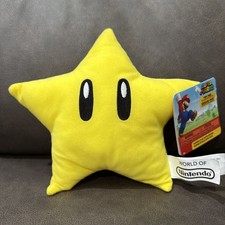 Super Mario Bros YELLOW SUPER STAR Plush w/Sound 8" Jakks Pacific