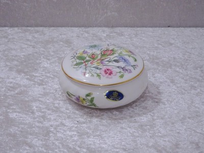 Aynsley Bone China Porzellan Zierdose Wildblumen Wild Tudor - England - Vintage 