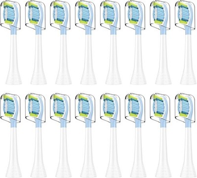 Replacement Toothbrush Heads Compatible with Phillips Sonicare Snap-on 16pc Pack