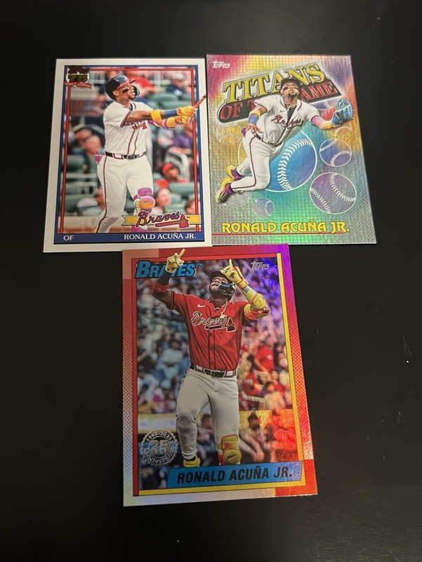 Topps Ronald Acuña Jr. Braves 2023 Titans of the Game/Hot Sauce 6-Card Lot