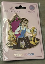 Palm Pink A La Mode Disney Beauty And The Beast Be Our Guest Jumbo Pin LE300