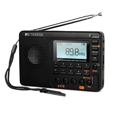 V115 Shortwave Radio, Digital Radio AM FM, Shortwave Receiver with 1000mAh Re...