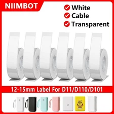 Niimbot D11 D110 Mini Printer White/Clear/Round Waterproof Thermal Label Sticker