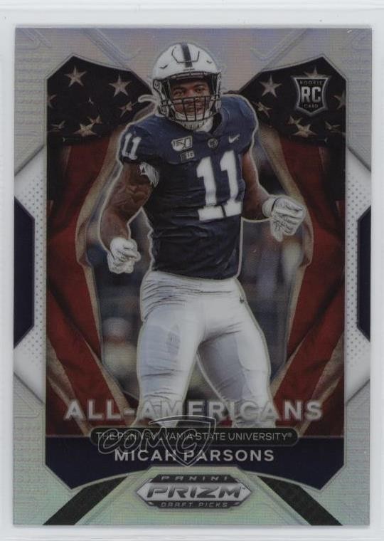 2021 Panini Prizm Draft Picks All-American Silver Micah Parsons #188 Rookie RC