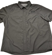 Eddie Bauer Fishing Shirt Mens Outdoor Vented Dark Gray Outdoor Hiking XXL S/S