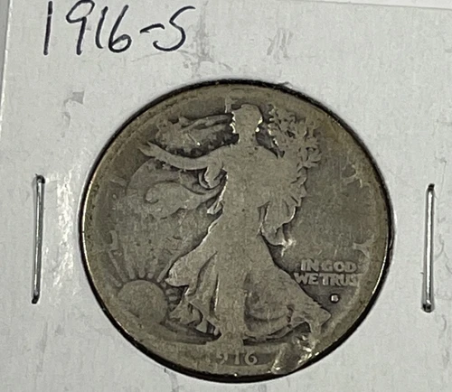 1916-S Walking Liberty Half Dollar : Good Details