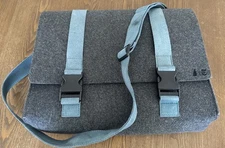 Mad Rabbit Kicking Tiger M.R.K.T X THE NEW YORK TIMES Gray Messenger Bag FELT