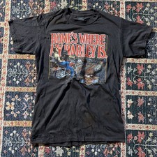 Home s Where My Harley Is 3D Emblem  T-shirt ...