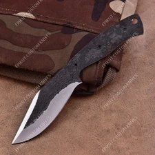 8'' 1095 High Carbon Steel Knife Blank Blade DIY Bushcraft Hunting Knife Making