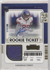 2021 Panini Contenders Rookie Ticket Swatches Kadarius Toney #RTS-KTO Auto 0u7
