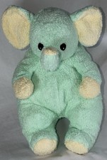 Ty Elephantbaby Plush 10" Green Yellow Rattle Elephant Baby Tylon 2000 Vintage